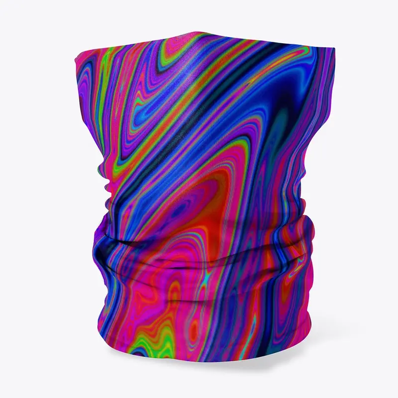 Vibrant Neon Abstract Wavy Pattern