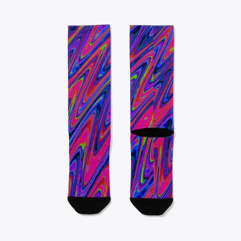 Vibrant Neon Abstract Wavy Pattern