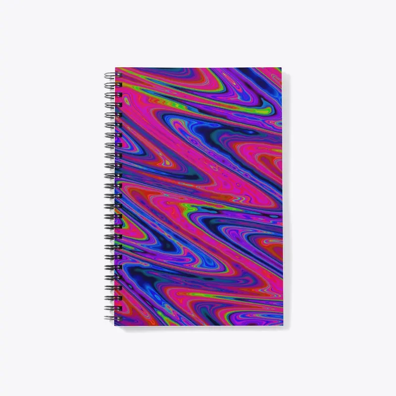 Vibrant Neon Abstract Wavy Pattern