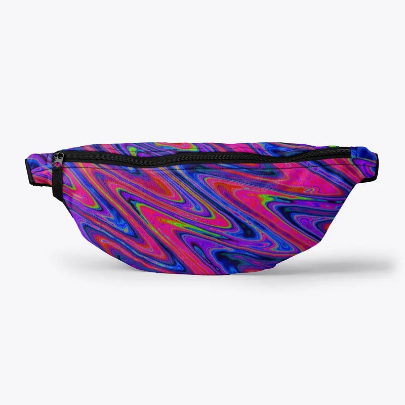 Vibrant Neon Abstract Wavy Pattern