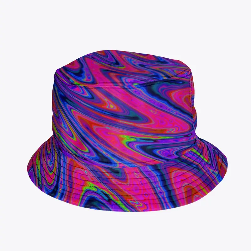 Vibrant Neon Abstract Wavy Pattern