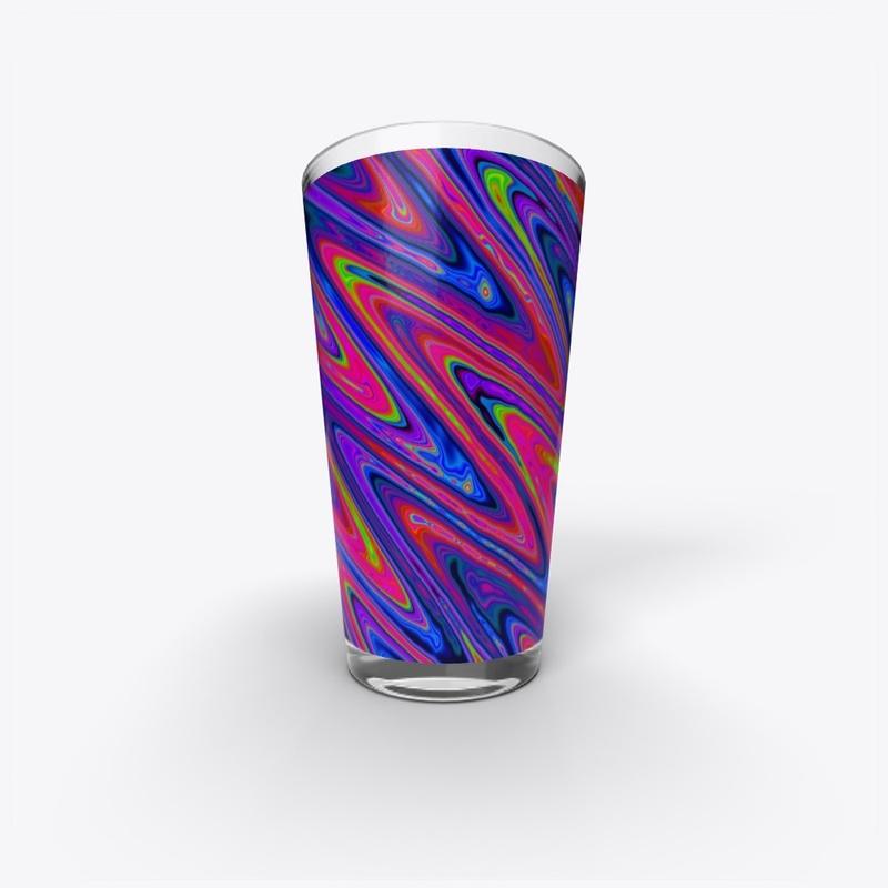 Vibrant Neon Abstract Wavy Pattern