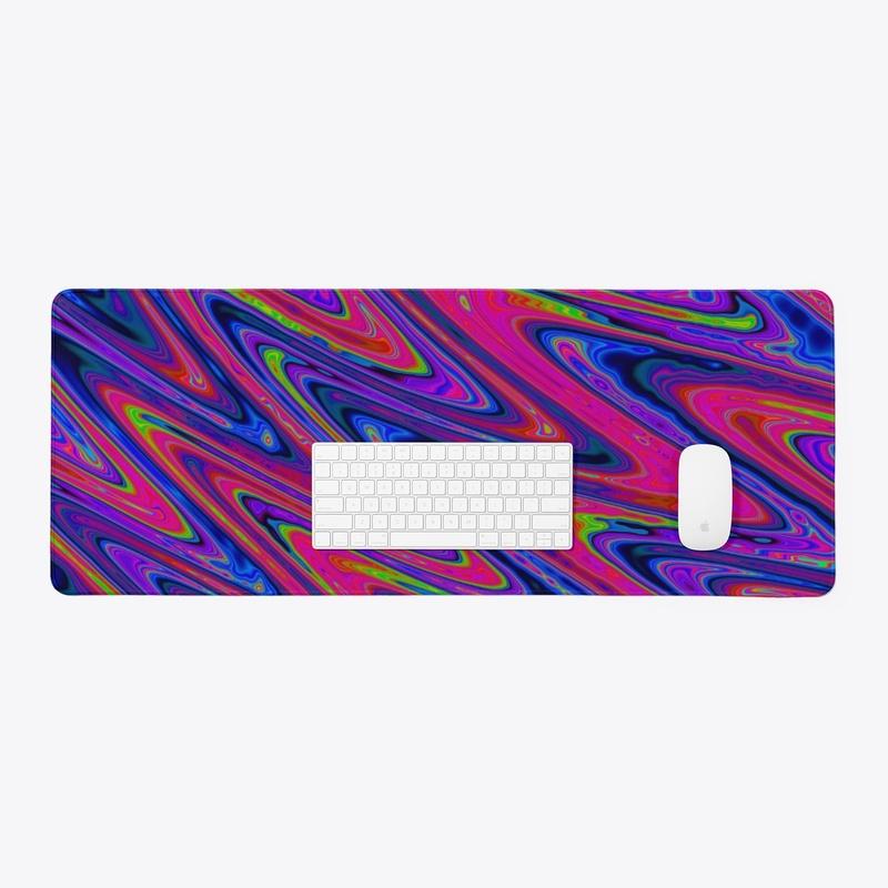 Vibrant Neon Abstract Wavy Pattern