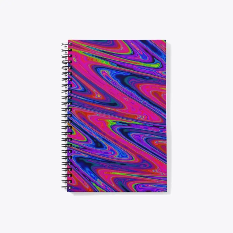 Vibrant Neon Abstract Wavy Pattern