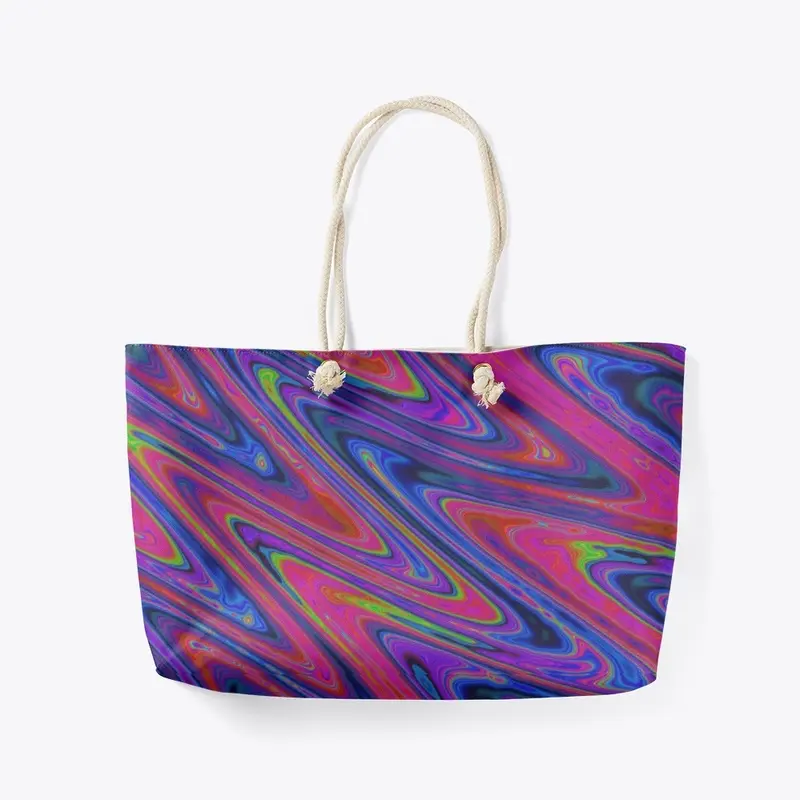 Vibrant Neon Abstract Wavy Pattern