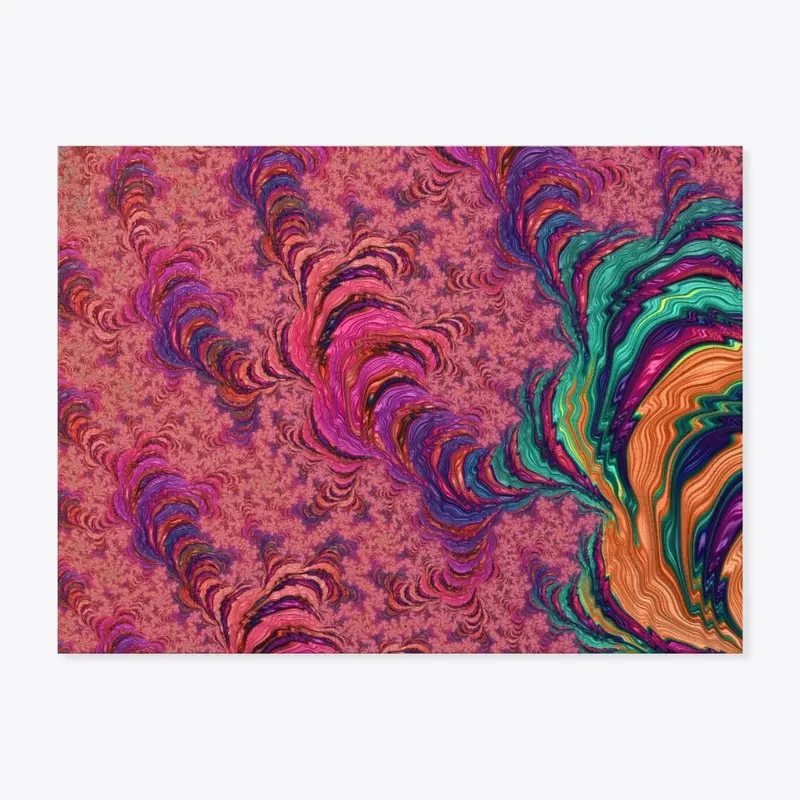 Groovy Trippy Jewel Tone Fractal Art