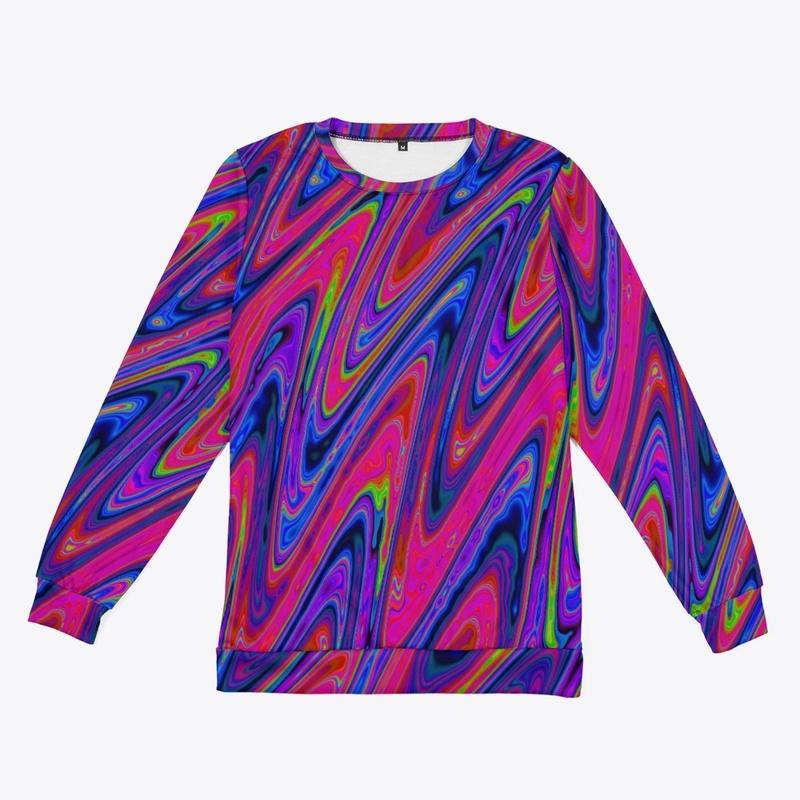 Vibrant Neon Abstract Wavy Pattern