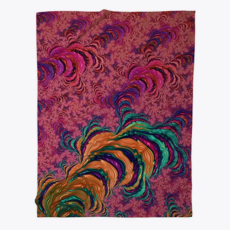 Groovy Trippy Jewel Tone Fractal Art