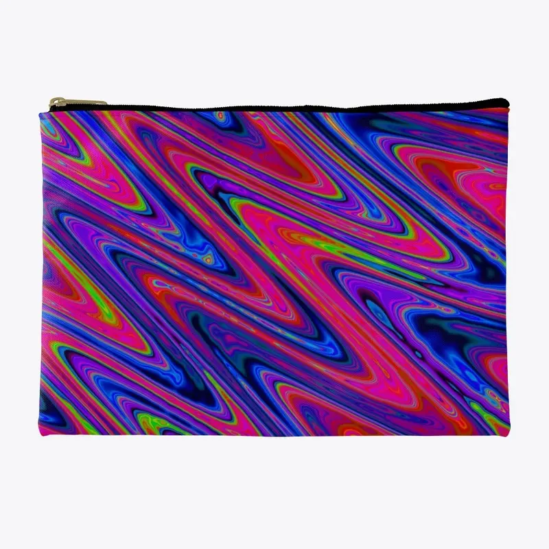 Vibrant Neon Abstract Wavy Pattern